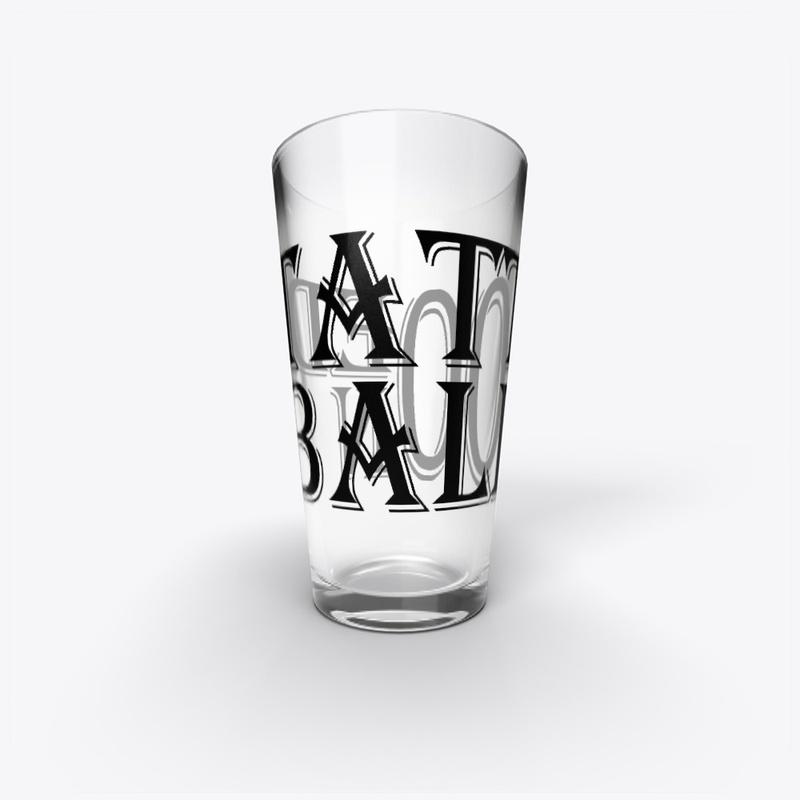 Tattooed Balloon Logo Pint Glass